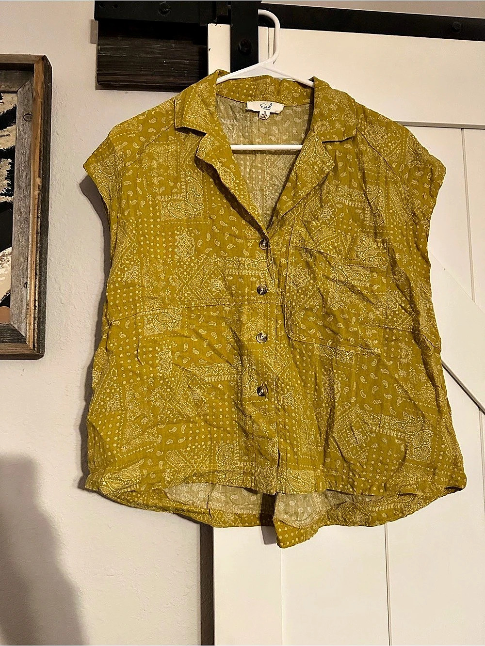 Yellow Paisley Button Down
